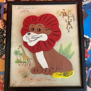 Vintage 60 Child Guidance Toy Lion Magnetic Puzzle